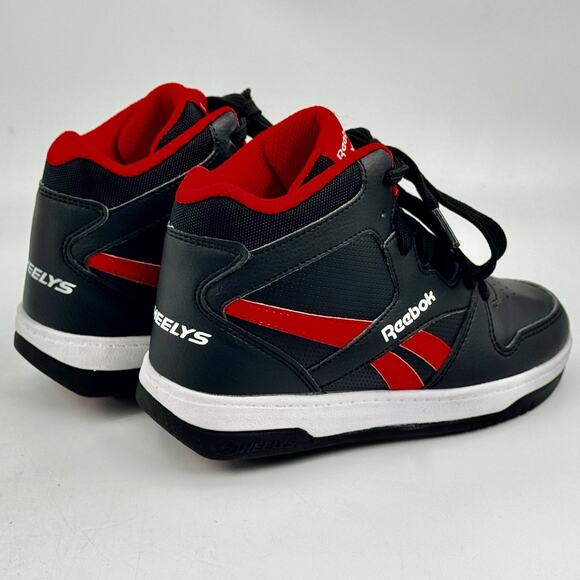 Reebok HEELYS Kids Size 13 Black Red BB4500 Mid Top Skate Shoe HES10375H EX COND - Picture 5 of 10